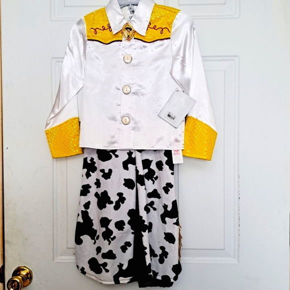 Disney Girls Toy Story 2 Jessie Cowgirl 2 Pc Costume with Yellow Accents Sz 5/6 - Picture 1 of 13